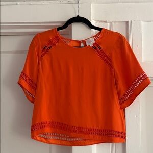 Orange Women's Crochet Top